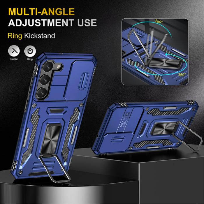 Bild 4,  Samsung Galaxy S23 Plus Skal Ring CamShield Blå - Teknikhallen.se