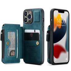 CASEME CASEME iPhone 13 Pro Skal Med Magnetisk Pl&aring;nbok Bl&aring; - Teknikhallen.se