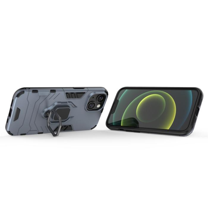 Bild 3,  iPhone 14 Skal Ring Hybrid Navy Blue - Teknikhallen.se