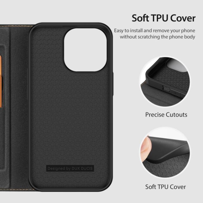 Bild 5, DUX DUCIS DUX DUCIS iPhone 14 Pro Fodral Skin X2 Premium Svart - Teknikhallen.se
