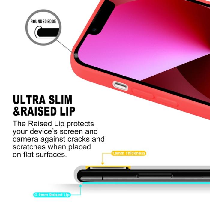 Bild 5, Mercury GOOSPERY Mercury Goospery iPhone 14 Skal Liquid Skin Touch Röd - Teknikhallen.se