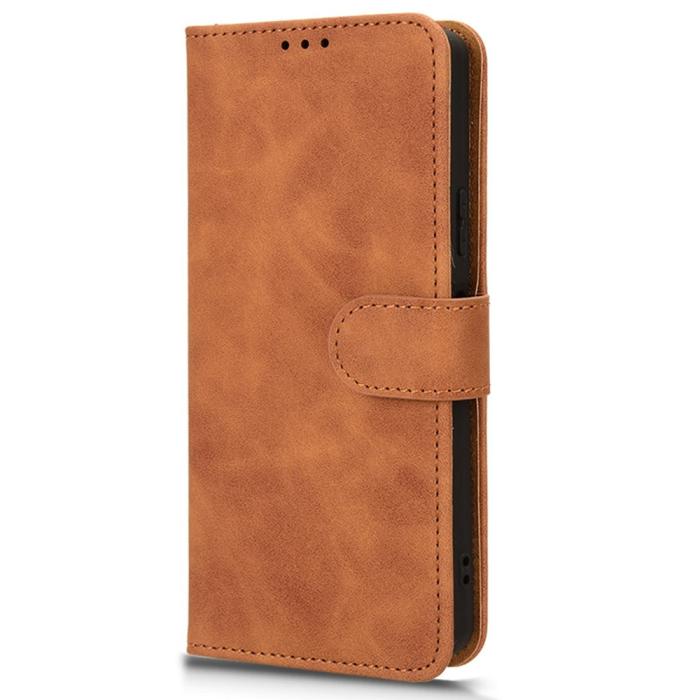 Bild 6,  Sony Xperia 10 VI Fodral Skin Touch Läder Fodral Brun - Teknikhallen.se