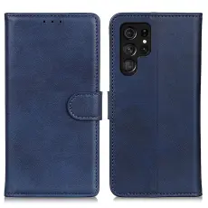  Samsung Galaxy S26 Ultra Fodral L&auml;der Bl&aring; - Teknikhallen.se