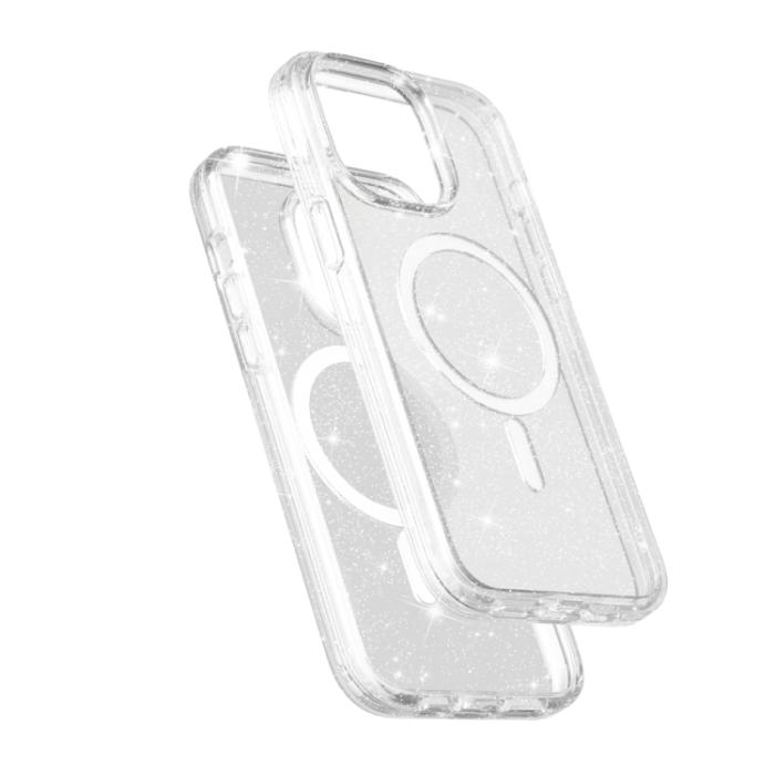 Bild 5,  iPhone 15 Pro Max Skal MagSafe Glitter Transparent - Teknikhallen.se