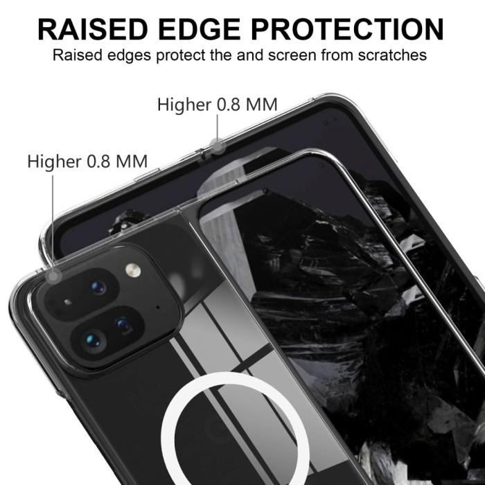 Bild 5,  Google Pixel 9 Pro Fold Skal MagSafe Akryl/TPU Transparent - Teknikhallen.se