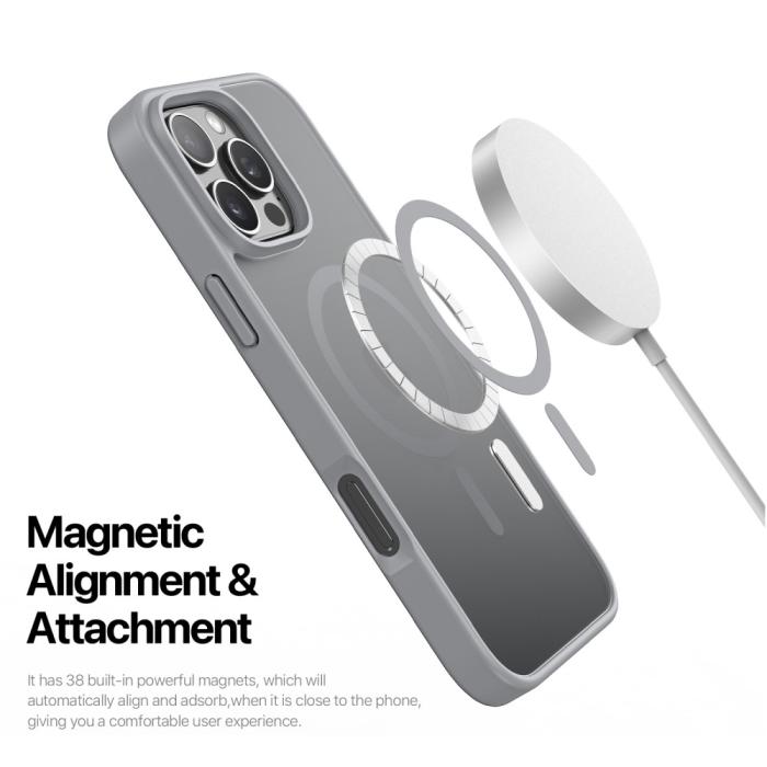 Bild 5, DUX DUCIS DUX DUCIS iPhone 16 Pro Max Skal MagSafe Yind Series Matt Grå - Teknikhallen.se
