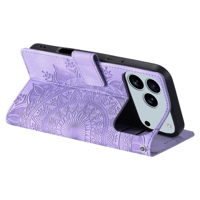 Bild 4,  iPhone 17 Pro Max Fodral Mandala Läder Lila - Teknikhallen.se