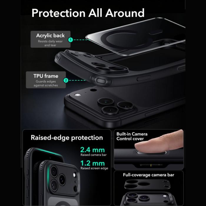 Bild 4, ESR ESR iPhone 18 Pro Max / 17 Pro Max Skal MagSafe & Skärmskydd - Teknikhallen.se