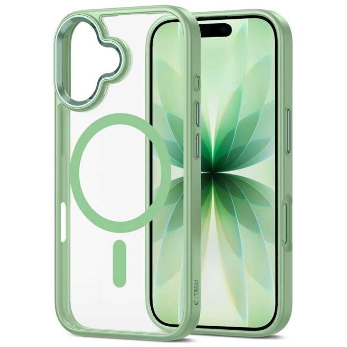 Bild 3, Tech-Protect Tech-Protect iPhone 17 Skal MagSafe MagMat Sage / Clear - Teknikhallen.se