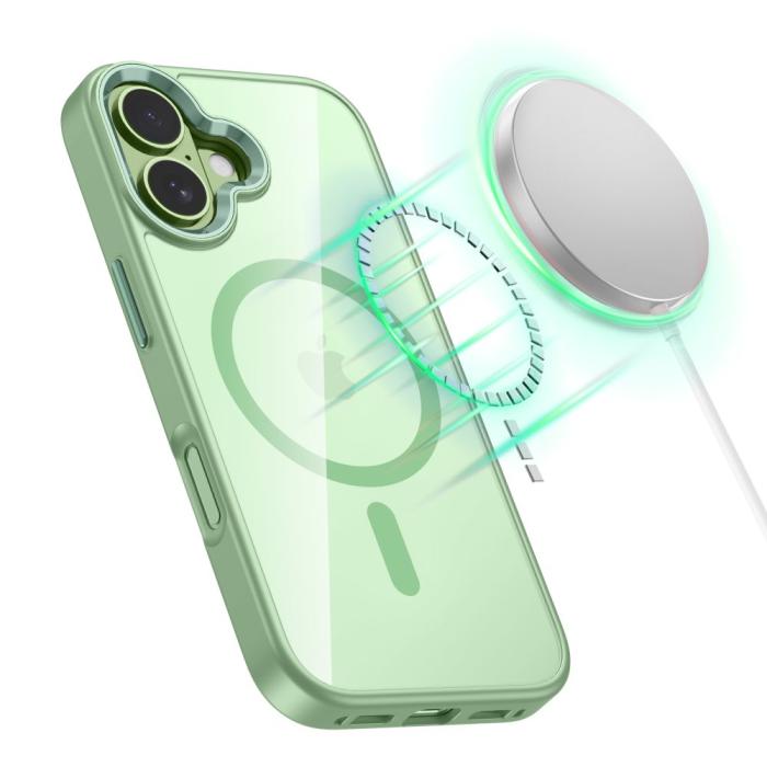 Bild 4, Tech-Protect Tech-Protect iPhone 17 Skal MagSafe MagMat Sage / Clear - Teknikhallen.se