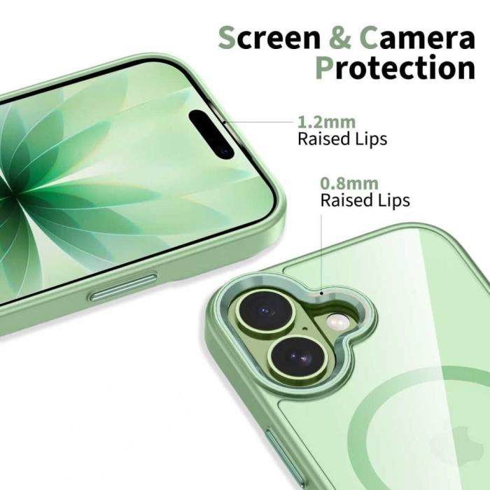 Bild 5, Tech-Protect Tech-Protect iPhone 17 Skal MagSafe MagMat Sage / Clear - Teknikhallen.se
