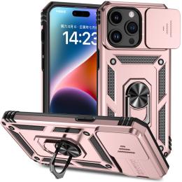  iPhone 15 Pro Skal CamShield Armor Ring Roséguld - Teknikhallen.se