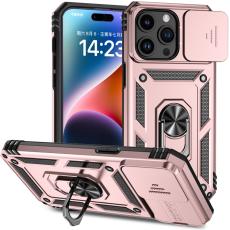  iPhone 15 Pro Skal CamShield Armor Ring Ros&eacute;guld - Teknikhallen.se
