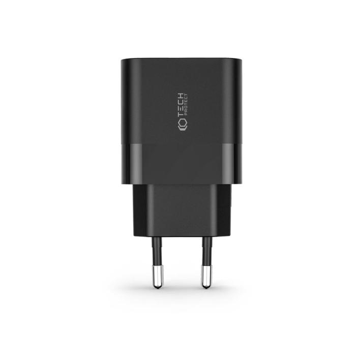 Bild 2, Tech-Protect Tech-Protect 30W PD/QC USB-C / USB-A Väggladdare Svart - Teknikhallen.se