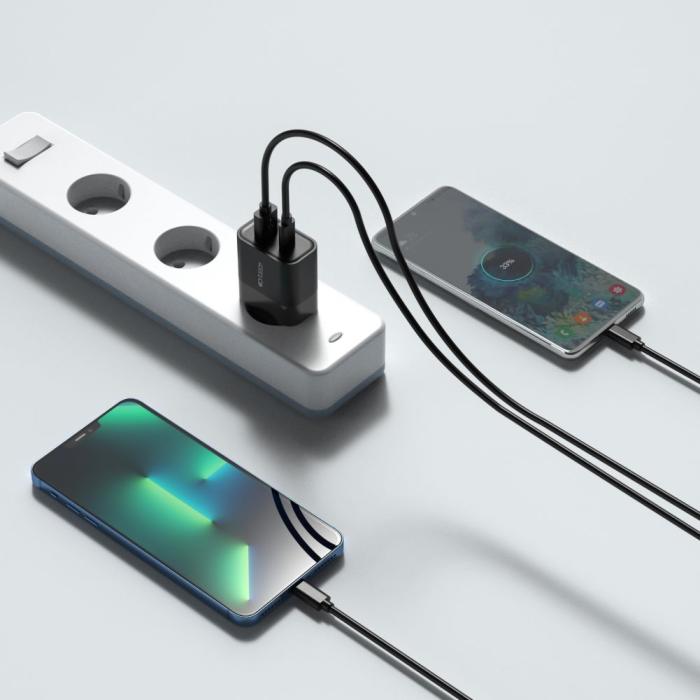 Bild 5, Tech-Protect Tech-Protect 30W PD/QC USB-C / USB-A Väggladdare Svart - Teknikhallen.se