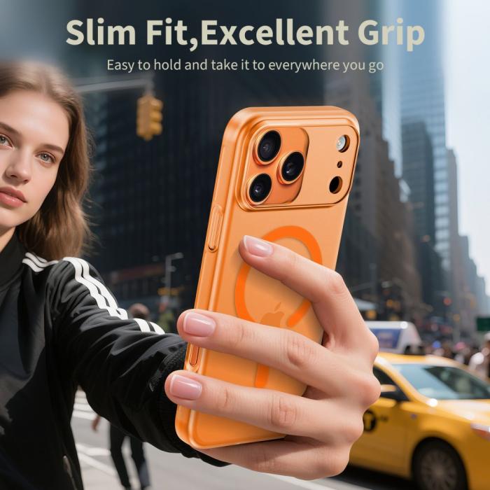 Bild 5, Tech-Protect Tech-Protect iPhone 17 Pro Skal MagSafe MagSlim Cosmic Orange - Teknikhallen.se