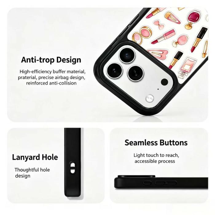 Bild 3,  iPhone 18 Pro Max/17 Pro Max Skal MagSafe UV-Mönster Smink - Teknikhallen.se