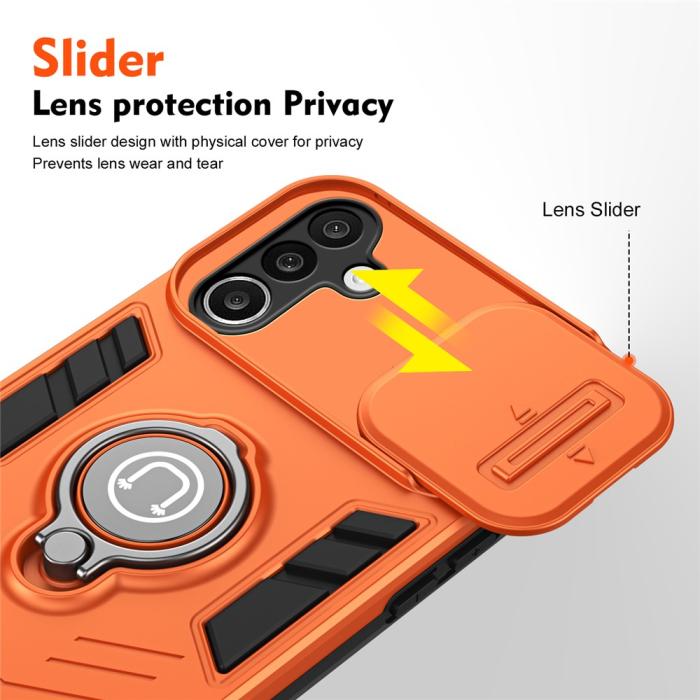 Bild 5,  Samsung Galaxy A27 5G Skal Camshield Kickstand Orange - Teknikhallen.se