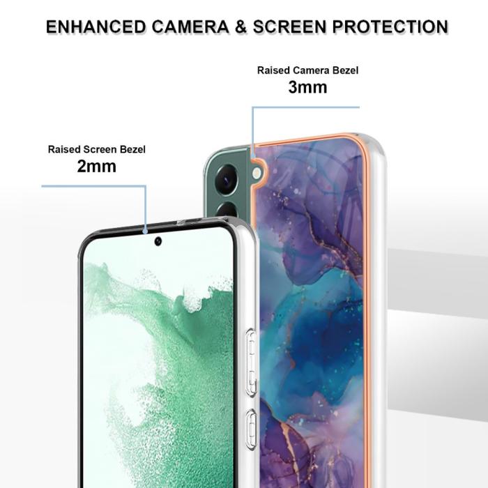 Bild 4,  Samsung Galaxy S23 Plus Skal Marmor TPU Lila - Teknikhallen.se