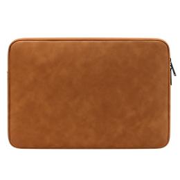  Läder Laptop Sleeve Med Mjukt Foder 14-15.4" Brun - Teknikhallen.se