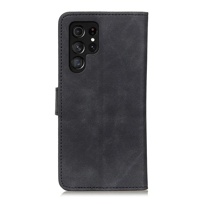 Bild 3, KHAZNEH KHAZNEH Samsung Galaxy S22 Ultra Fodral Retro Läder Svart - Teknikhallen.se