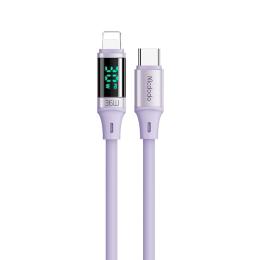 MCDODO Mcdodo 36W 1.2m PD USB-C - Lightning LED Silikon Kabel Lila - Teknikhallen.se