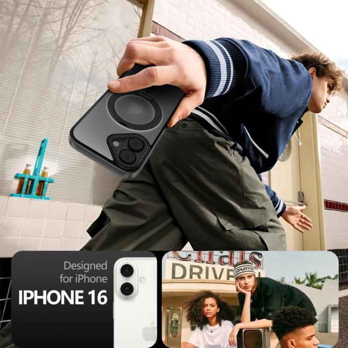 Bild 5, Tech-Protect Tech-Protect iPhone 16 Skal MagSafe MagRing Matt Svart - Teknikhallen.se