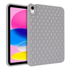  iPad Air 2026-2020 Skal Diamond Textur TPU Gr&aring; - Teknikhallen.se