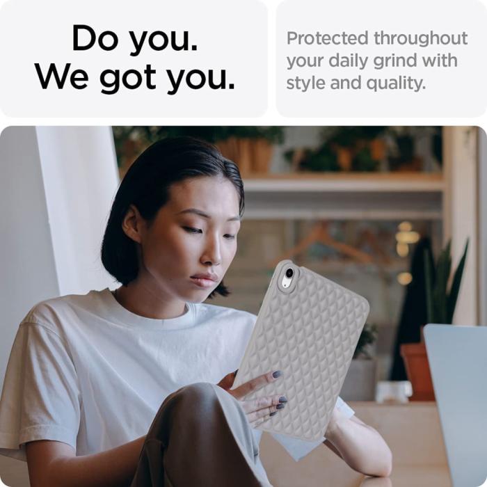 Bild 3,  iPad Air 2026-2020 Skal Diamond Textur TPU Grå - Teknikhallen.se