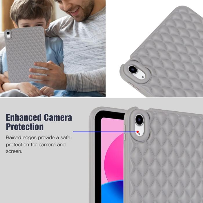 Bild 5,  iPad Air 2026-2020 Skal Diamond Textur TPU Grå - Teknikhallen.se