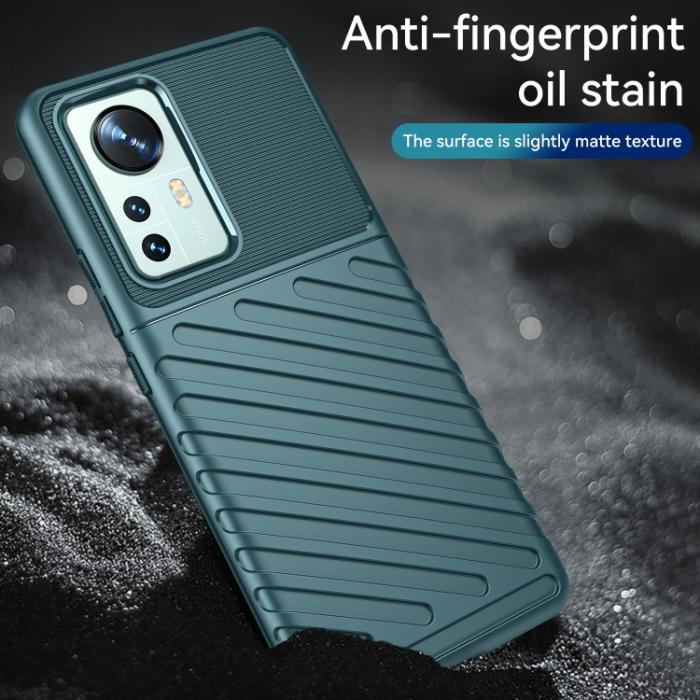Bild 5,  Xiaomi 12 Pro Skal Twill Textur Grön - Teknikhallen.se