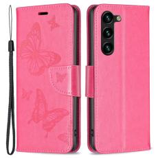  Samsung Galaxy S23 Plus Fodral Fj&auml;rilar Rosa - Teknikhallen.se