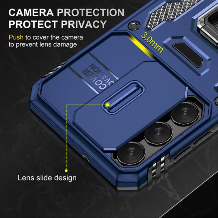 Bild 5,  Samsung Galaxy S23 Plus Skal Ring CamShield Blå - Teknikhallen.se