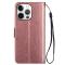  iPhone 13 Pro Max Fodral Crazy Horse Läder Roséguld - Teknikhallen.se