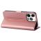  iPhone 13 Pro Max Fodral Crazy Horse Läder Roséguld - Teknikhallen.se