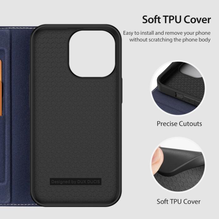 Bild 5, DUX DUCIS DUX DUCIS iPhone 14 Pro Fodral Skin X2 Premium Blå - Teknikhallen.se