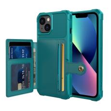  iPhone 14 Skal Med Magnetiskt Pl&aring;nbok Cyan - Teknikhallen.se