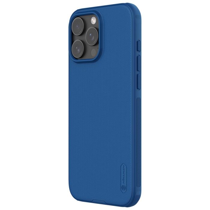 Bild 2, NILLKIN NILLKIN iPhone 16 Pro Max Skal Frosted Shield Pro Blå - Teknikhallen.se