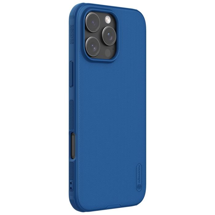 Bild 3, NILLKIN NILLKIN iPhone 16 Pro Max Skal Frosted Shield Pro Blå - Teknikhallen.se