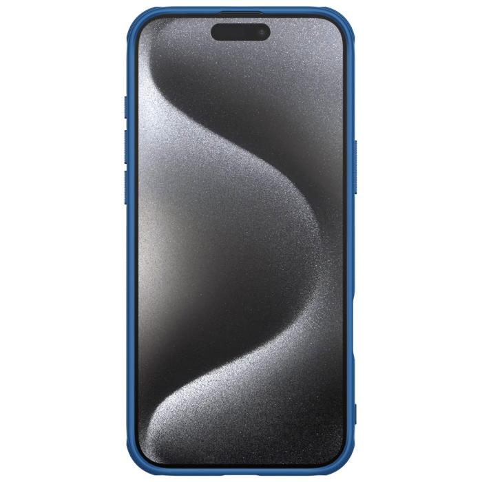 Bild 4, NILLKIN NILLKIN iPhone 16 Pro Max Skal Frosted Shield Pro Blå - Teknikhallen.se