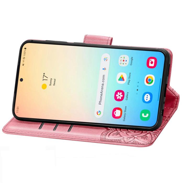 Bild 4,  Samsung Galaxy S25 Plus Fodral Med Fjäril Tryck Rosa - Teknikhallen.se