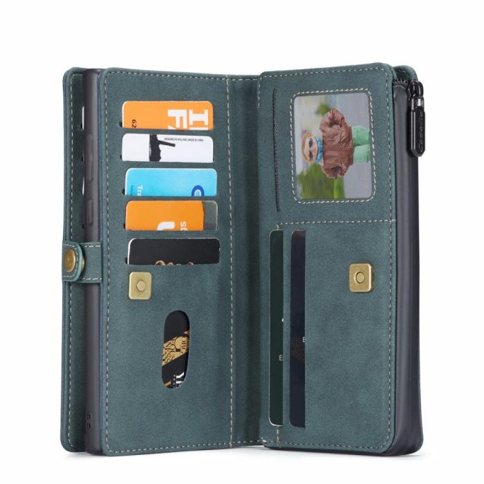 Bild 5, CASEME Samsung Galaxy S21 - CASEME 2-i-1 Multifunktionellt Plånboksfodral - Grön - Teknikhallen.se