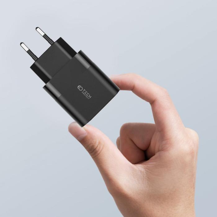 Bild 6, Tech-Protect Tech-Protect 30W PD/QC USB-C / USB-A Väggladdare Svart - Teknikhallen.se
