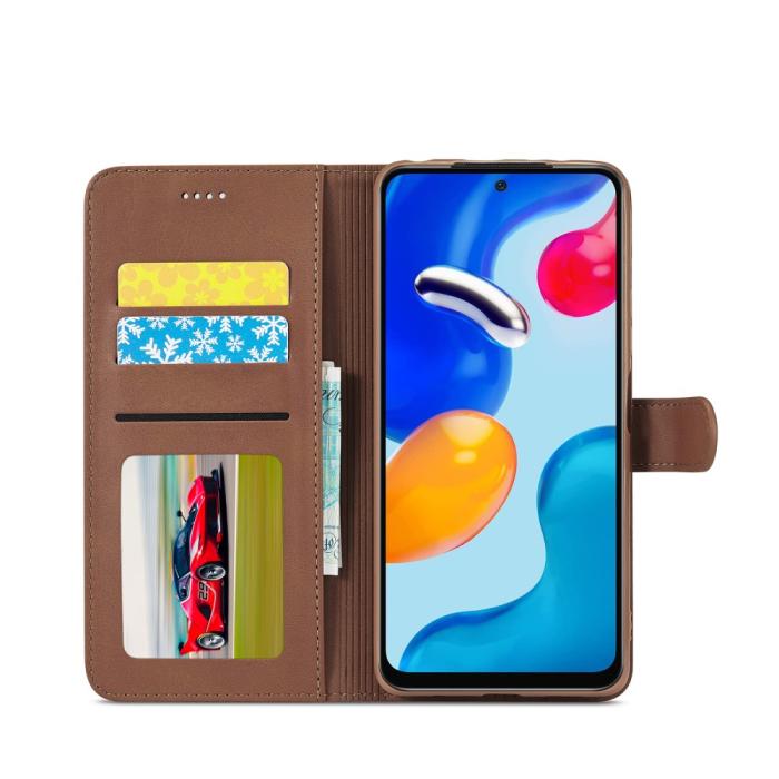 Bild 4, LC.IMEEKE LC.IMEEKE Xiaomi Redmi Note 11 Pro 5G Fodral Läder Brun - Teknikhallen.se