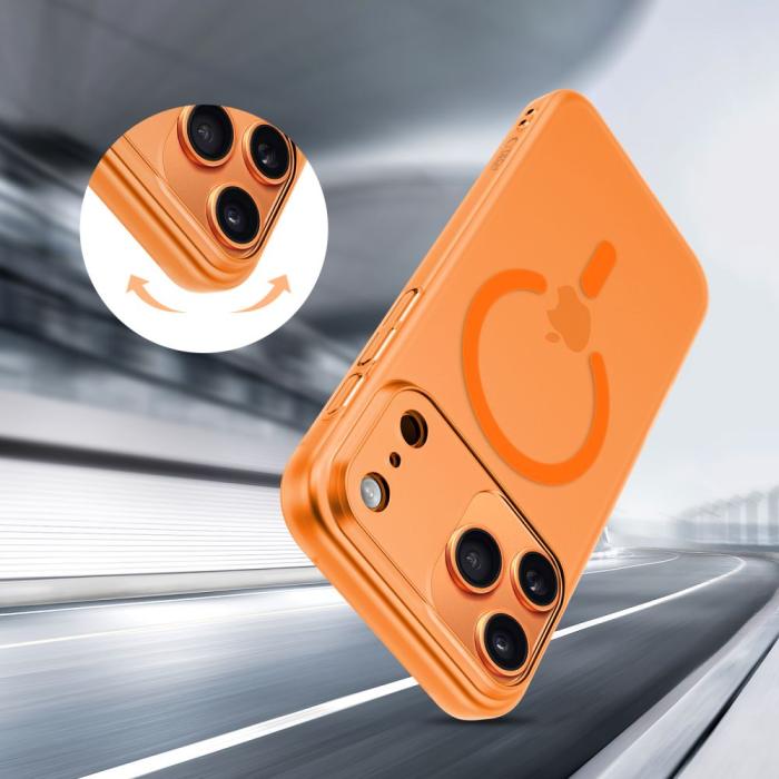 Bild 6, Tech-Protect Tech-Protect iPhone 17 Pro Skal MagSafe MagSlim Cosmic Orange - Teknikhallen.se