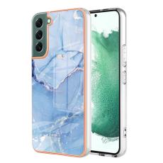 Samsung Galaxy S23 Plus Skal Marmor TPU Bl&aring; - Teknikhallen.se