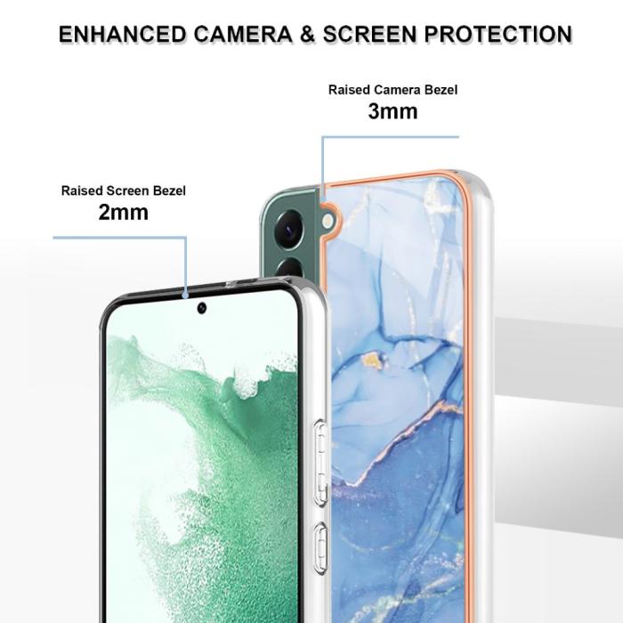 Bild 4,  Samsung Galaxy S23 Plus Skal Marmor TPU Blå - Teknikhallen.se