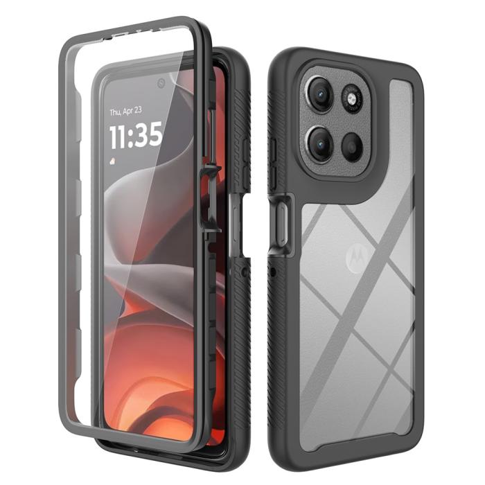 Bild 2,  Motorola Moto G86 5G Skal 360 Hybrid Svart - Teknikhallen.se