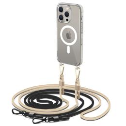 Tech-Protect Tech-Protect iPhone 15 Pro Skal MagSafe FlexAir Chain Svart/Beige - Teknikhallen.se