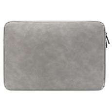  L&auml;der Laptop Sleeve Med Mjukt Foder 14-15.4" Gr&aring; - Teknikhallen.se